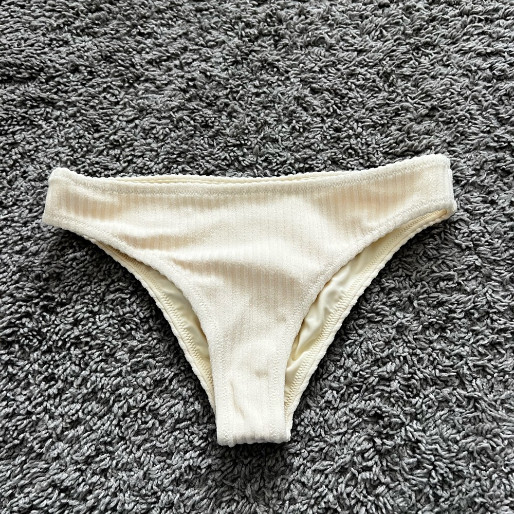 New TJ Swim Bikini Bottoms in Cream White